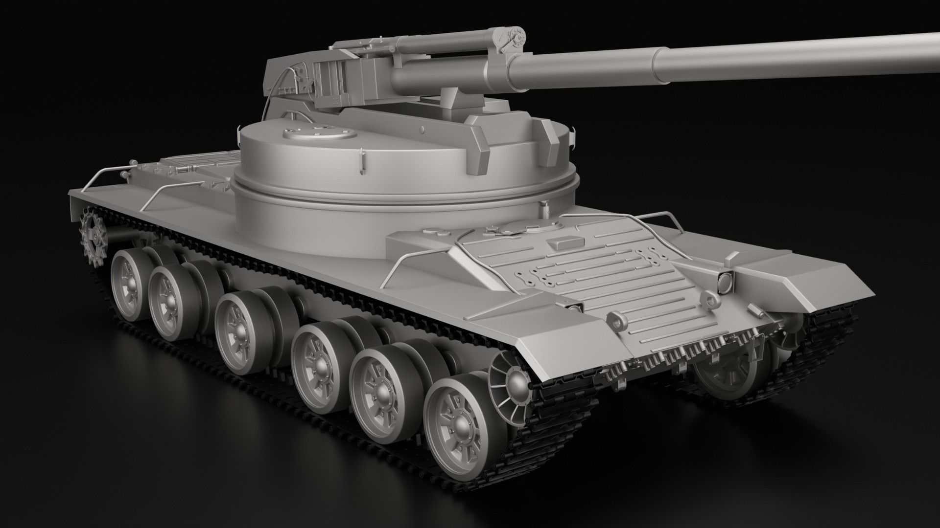 Object 327 Puck self-propelled artillery high-poly rigged 3D model_6
