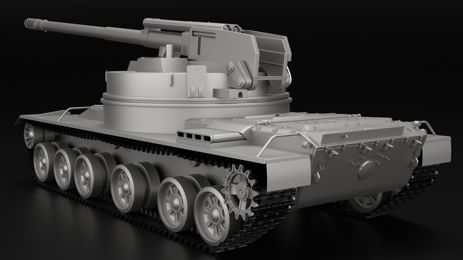 Object 327 Puck self-propelled artillery high-poly rigged 3D model_3