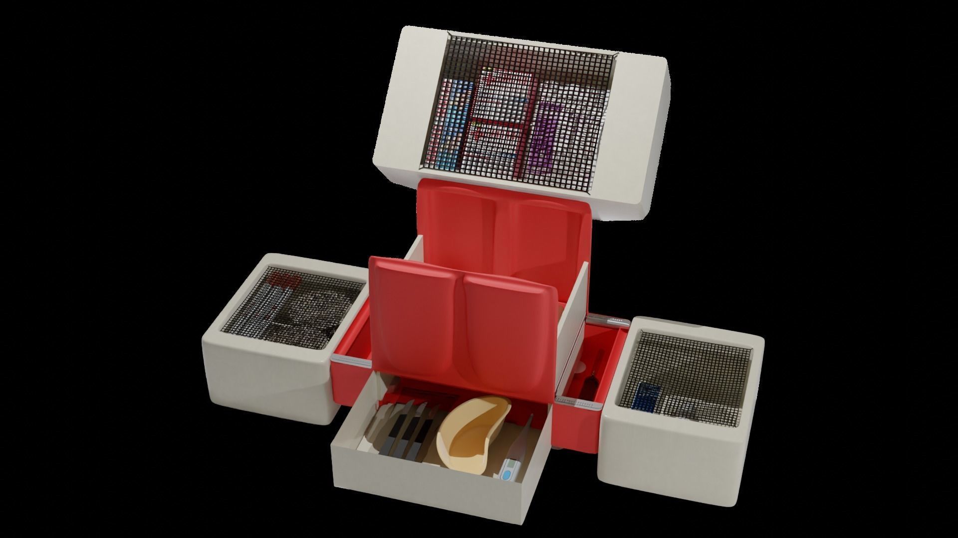 Emergency Kit Box 3D model_2
