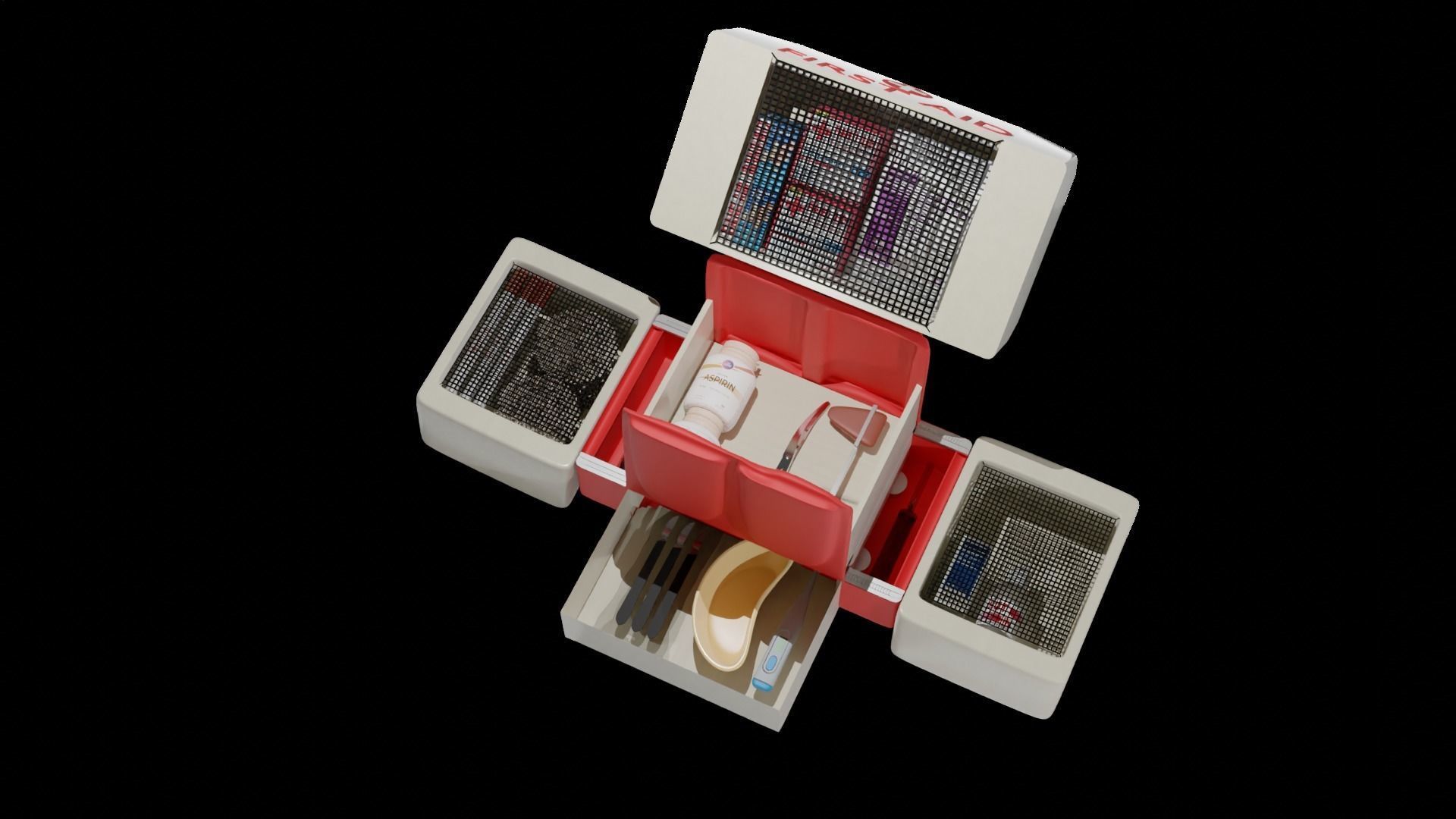 Emergency Kit Box 3D model_3