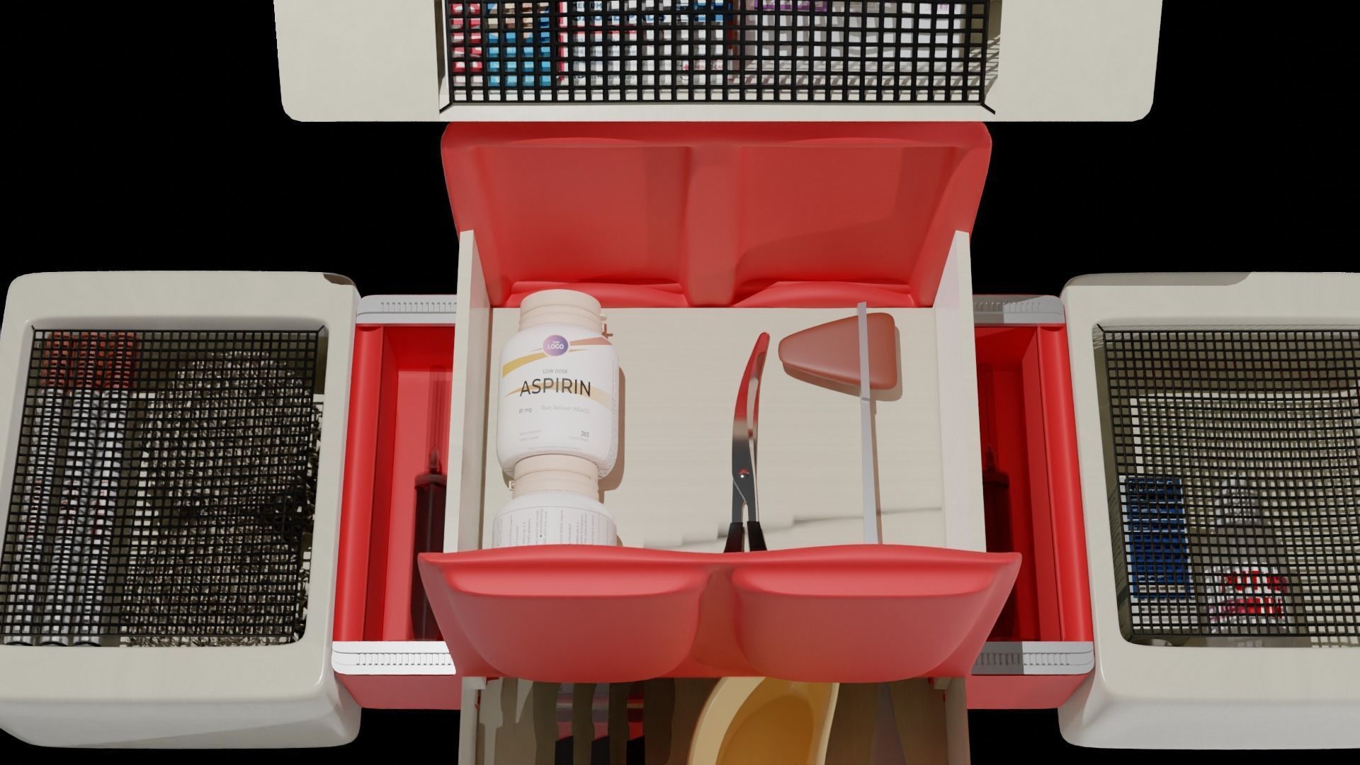 Emergency Kit Box 3D model_4