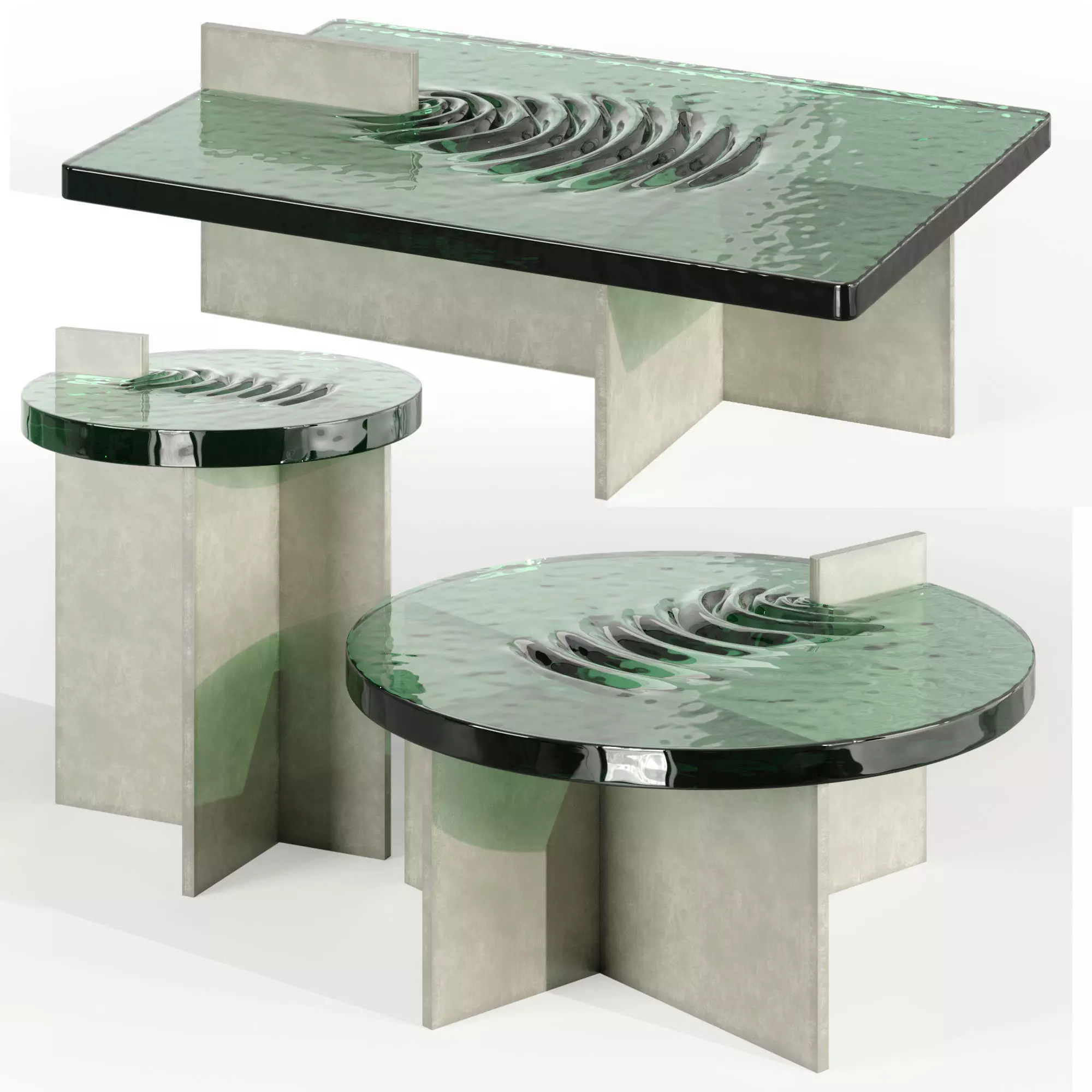 Coffee and side tables Madonna del Monte 3D model