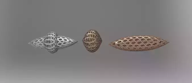 cyberpunk weaved city structure shapes