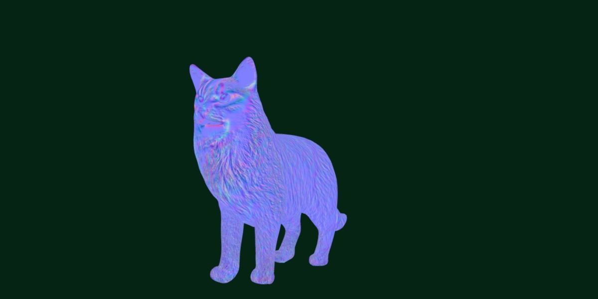 Long-haired Abyssinian Cat 3D model_21