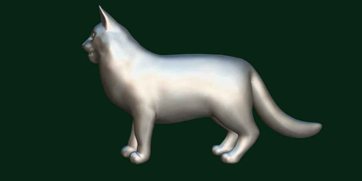 Long-haired Abyssinian Cat 3D model_24