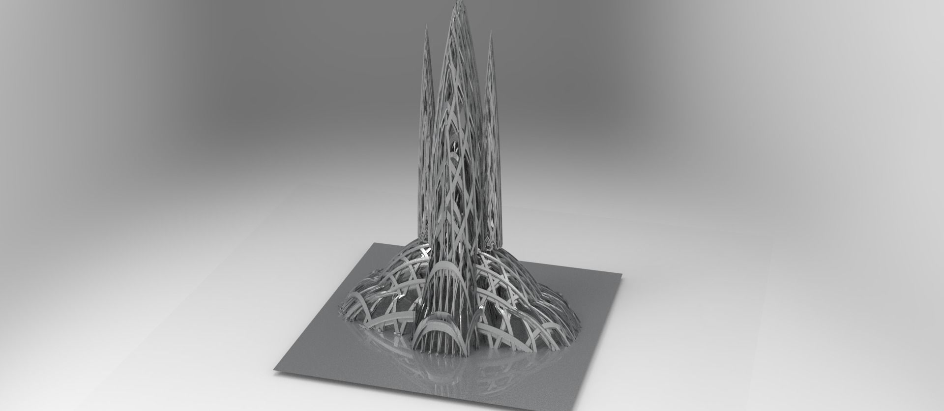 cyberpunk weaved Gangster market grids 3D model_2