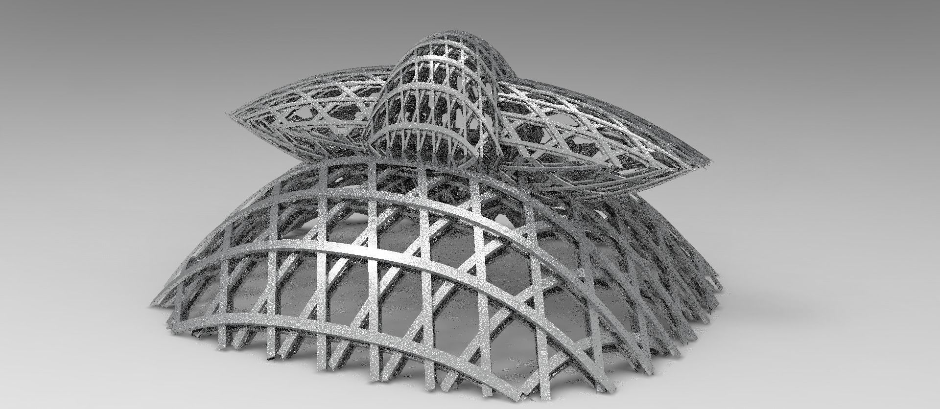 cyberpunk weaved Gangster market grids 3D model_1