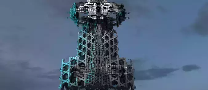 Hellgate Modern prison Tower  3D model