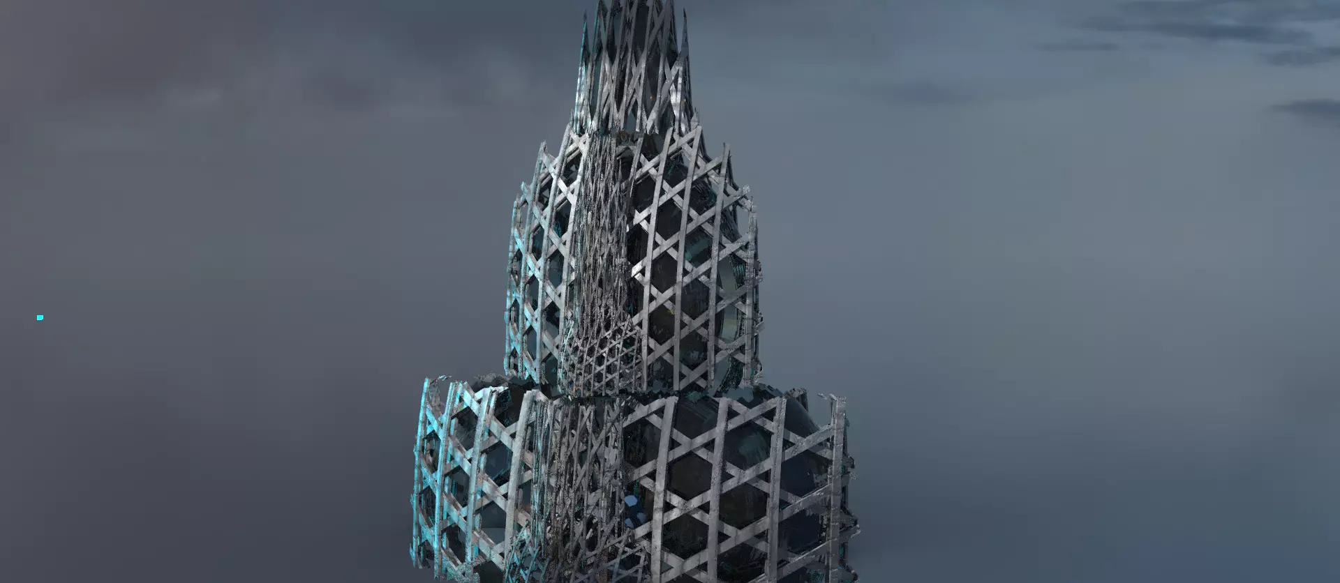 Hellgate Modern Weaved tower  3D model_0