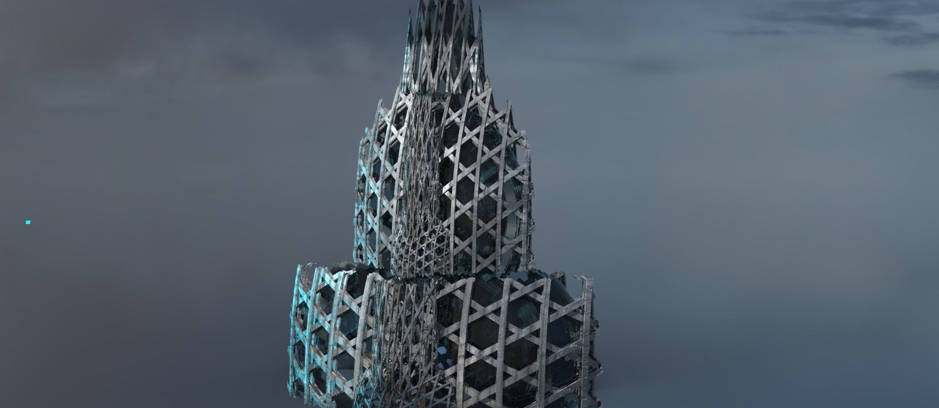 Hellgate Modern Weaved tower  3D model_1