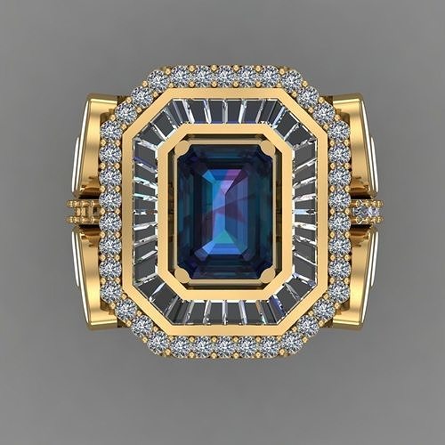 Antique Diamand Ring Women 3D Print model 3D print model