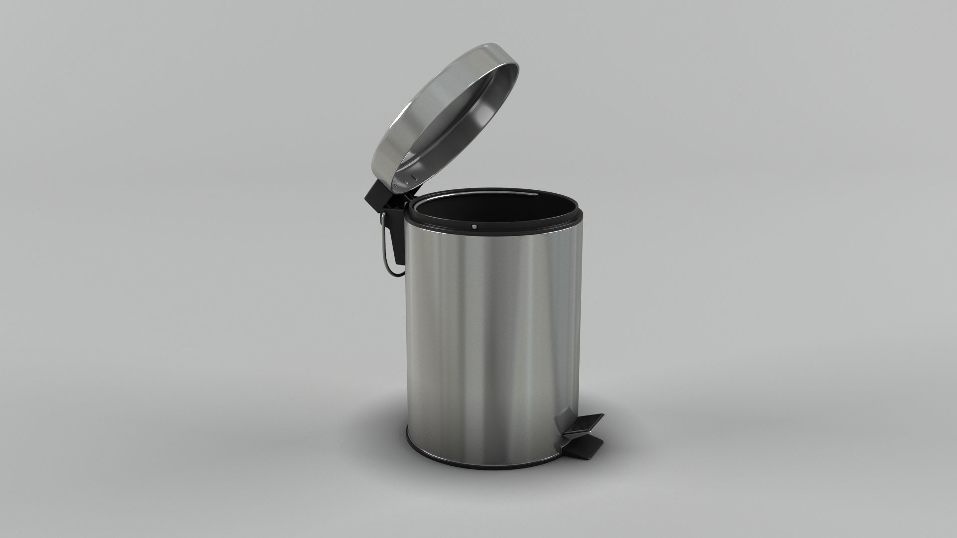 Trash bin and crumpled paper collection 3D model_6