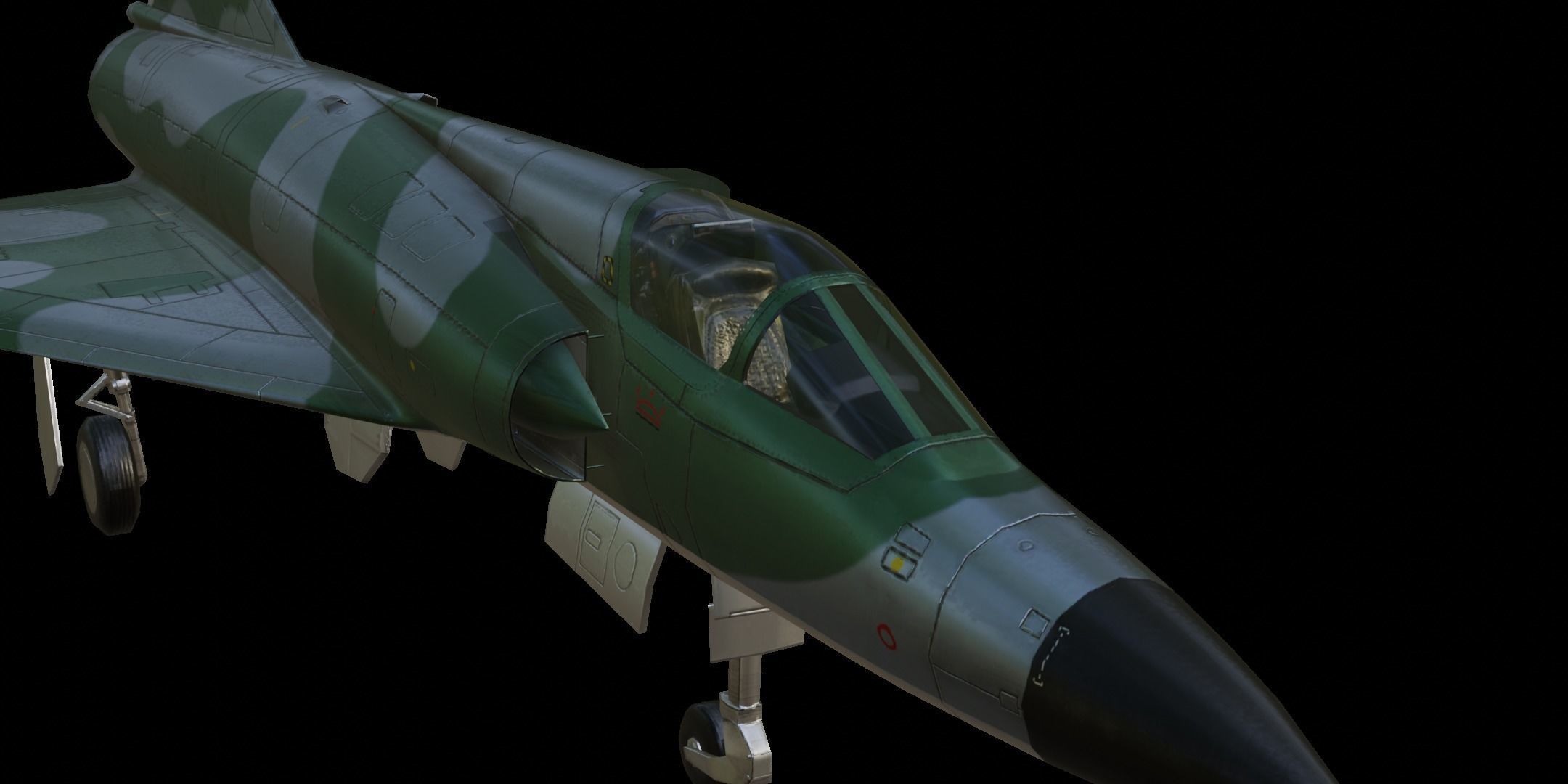 Dassault Mirage III Low-poly 3D model_6