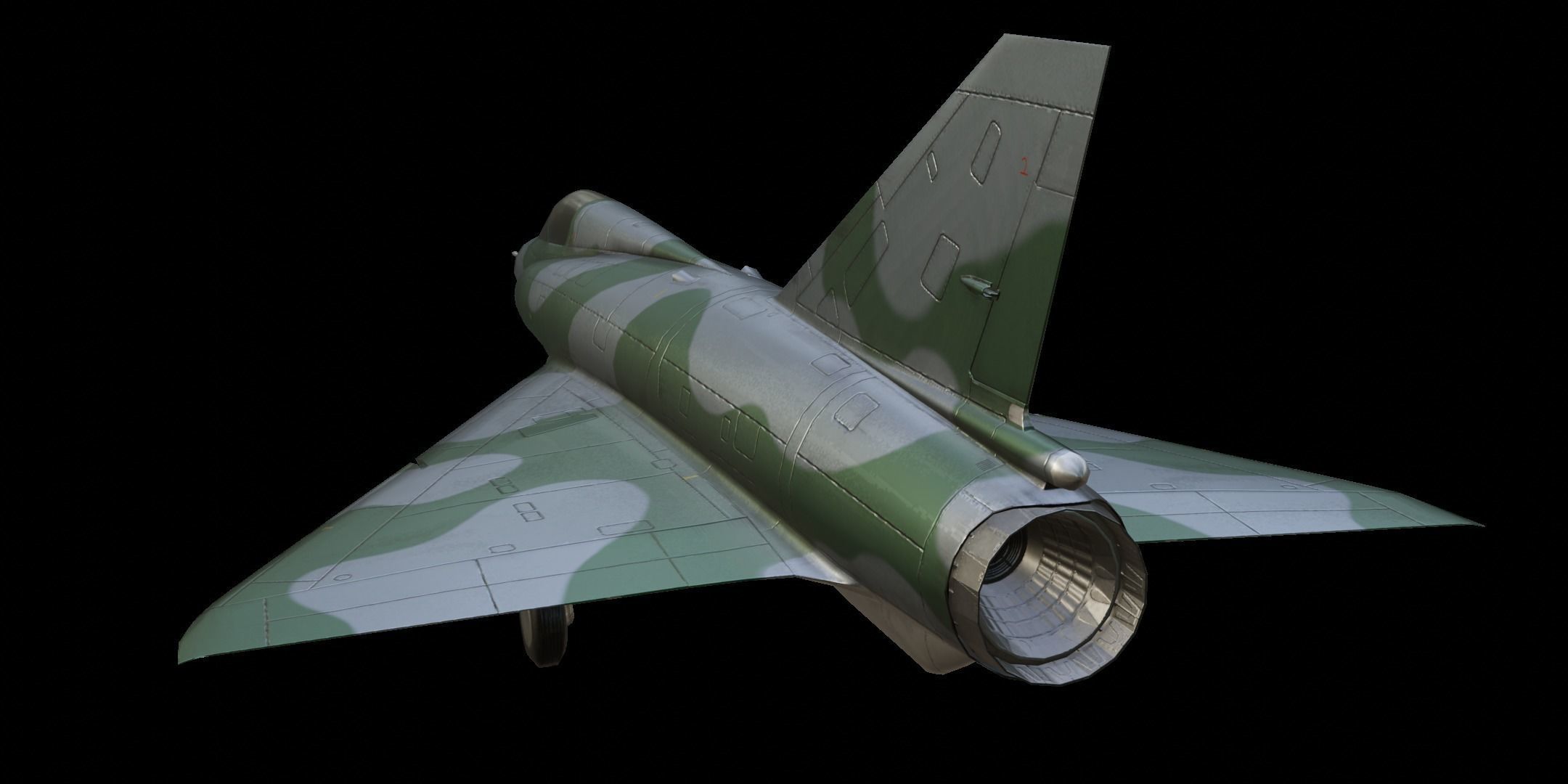 Dassault Mirage III Low-poly 3D model_5