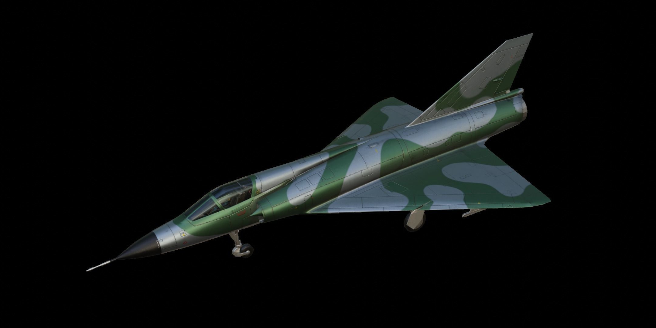 Dassault Mirage III Low-poly 3D model_1