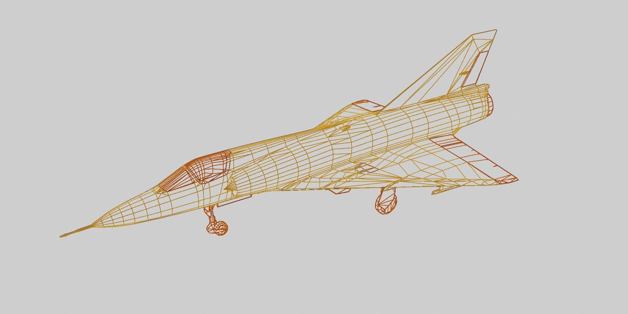 Dassault Mirage III Low-poly 3D model_15