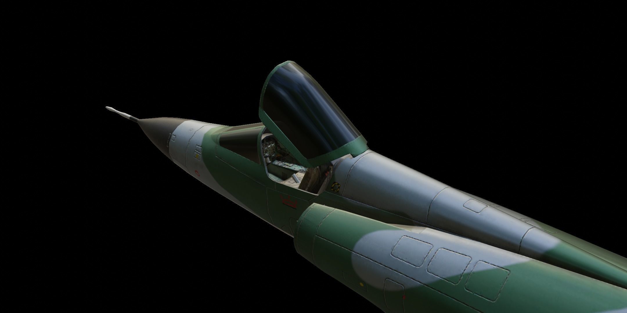 Dassault Mirage III Low-poly 3D model_3
