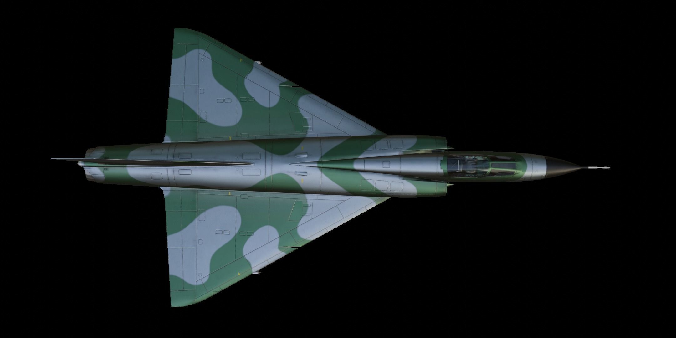 Dassault Mirage III Low-poly 3D model_11