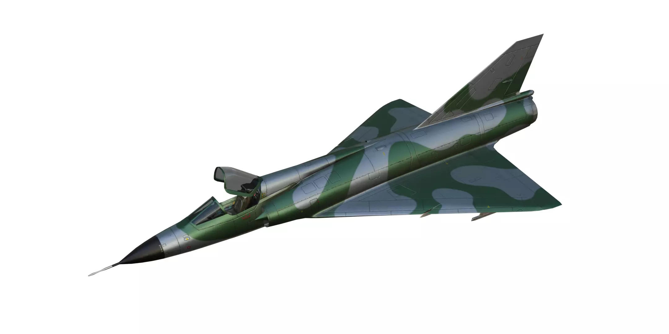 Dassault Mirage III Low-poly 3D model_0