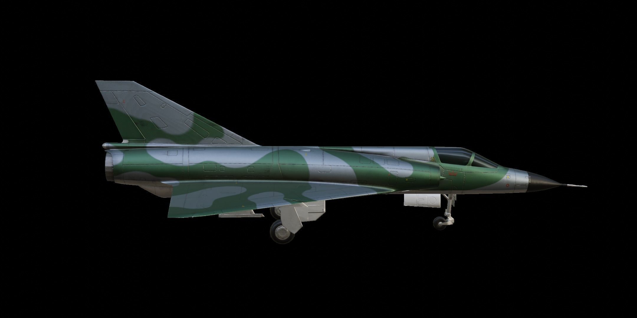 Dassault Mirage III Low-poly 3D model_12