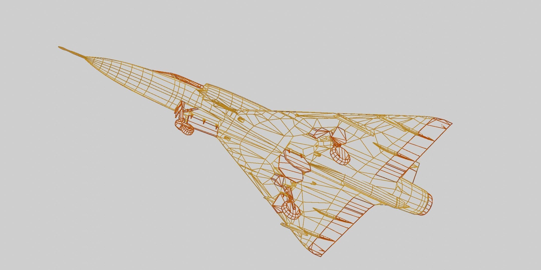 Dassault Mirage III Low-poly 3D model_16