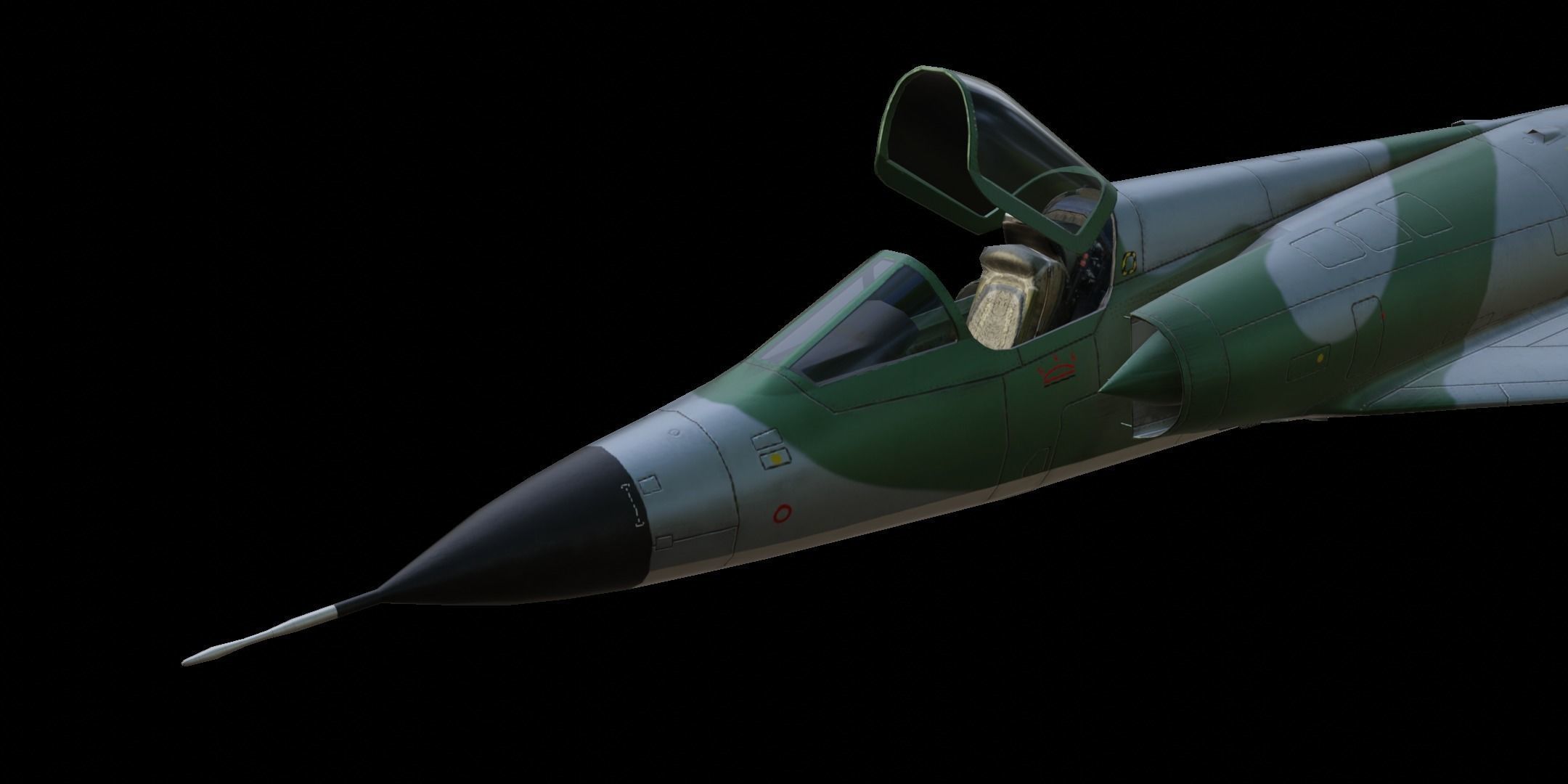Dassault Mirage III Low-poly 3D model_4