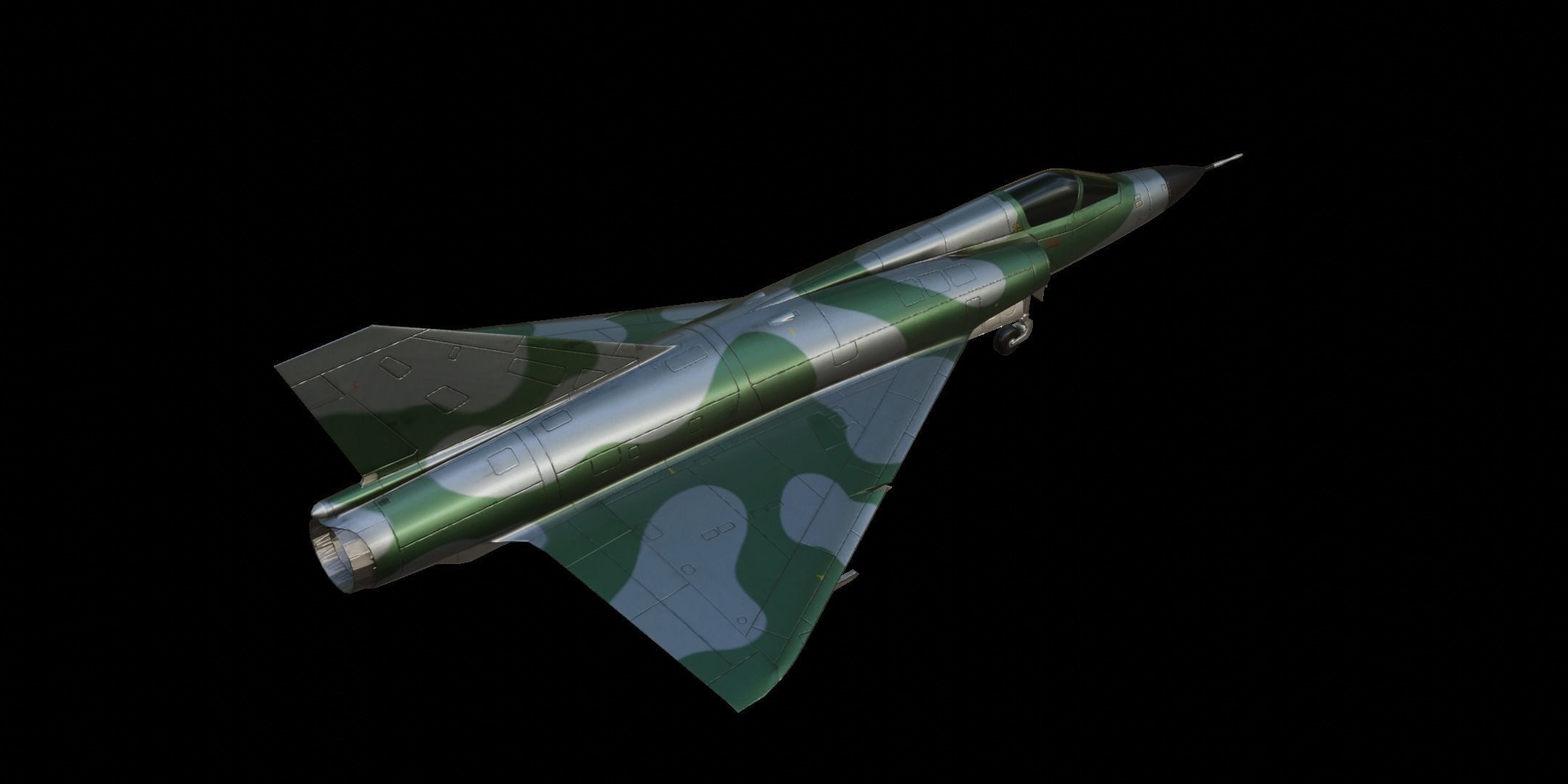 Dassault Mirage III Low-poly 3D model_2