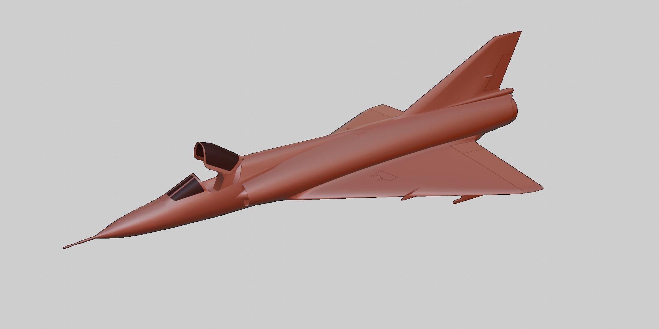Dassault Mirage III Low-poly 3D model_13