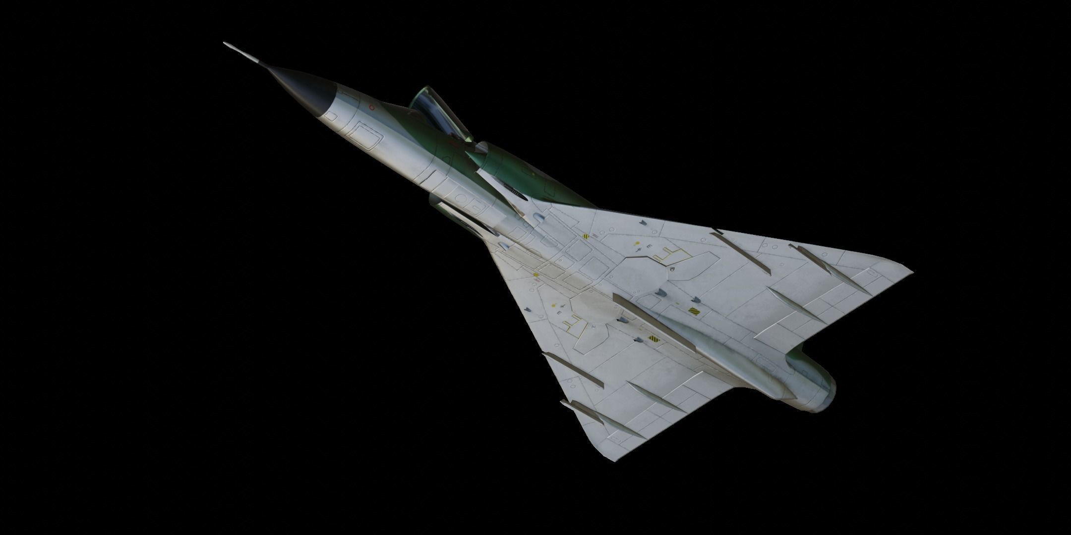 Dassault Mirage III Low-poly 3D model_7