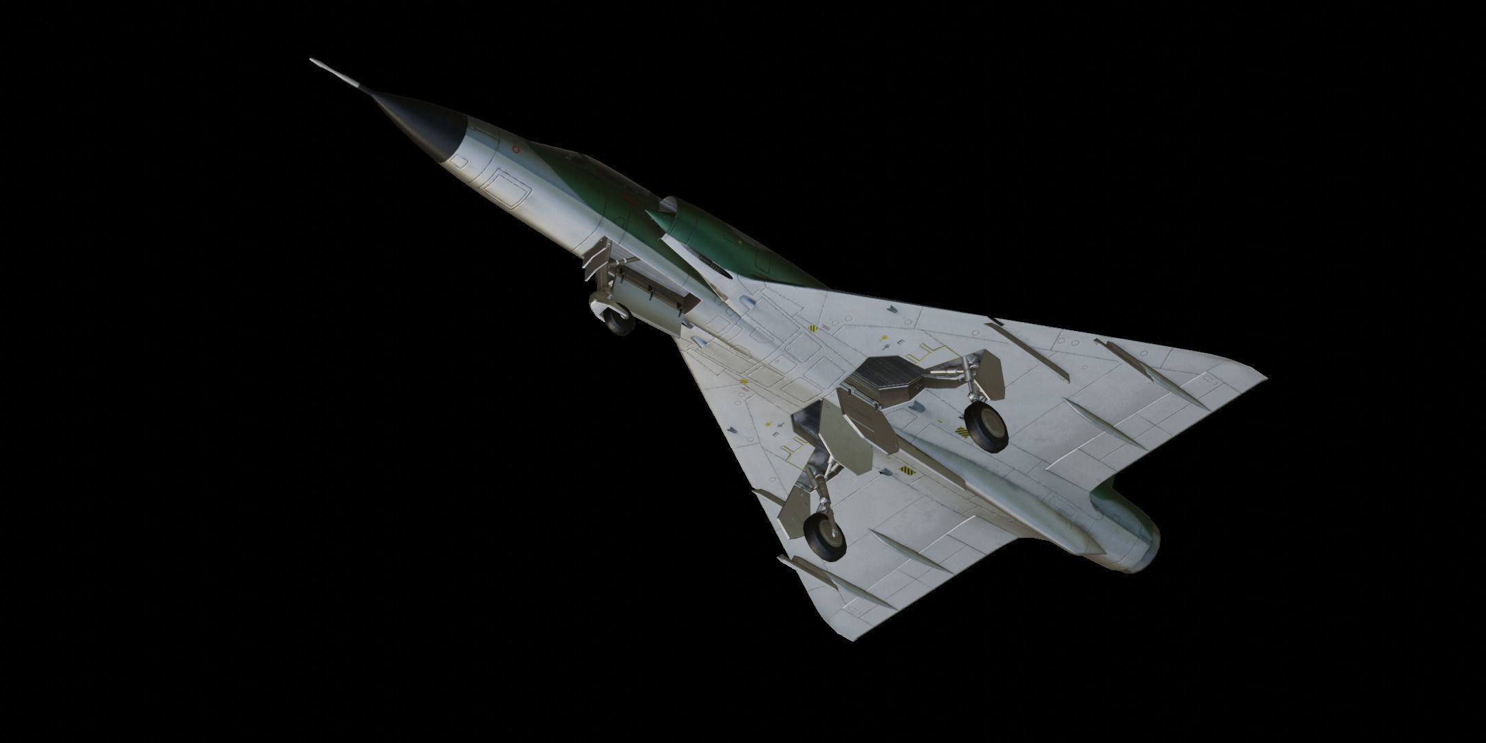 Dassault Mirage III Low-poly 3D model_9