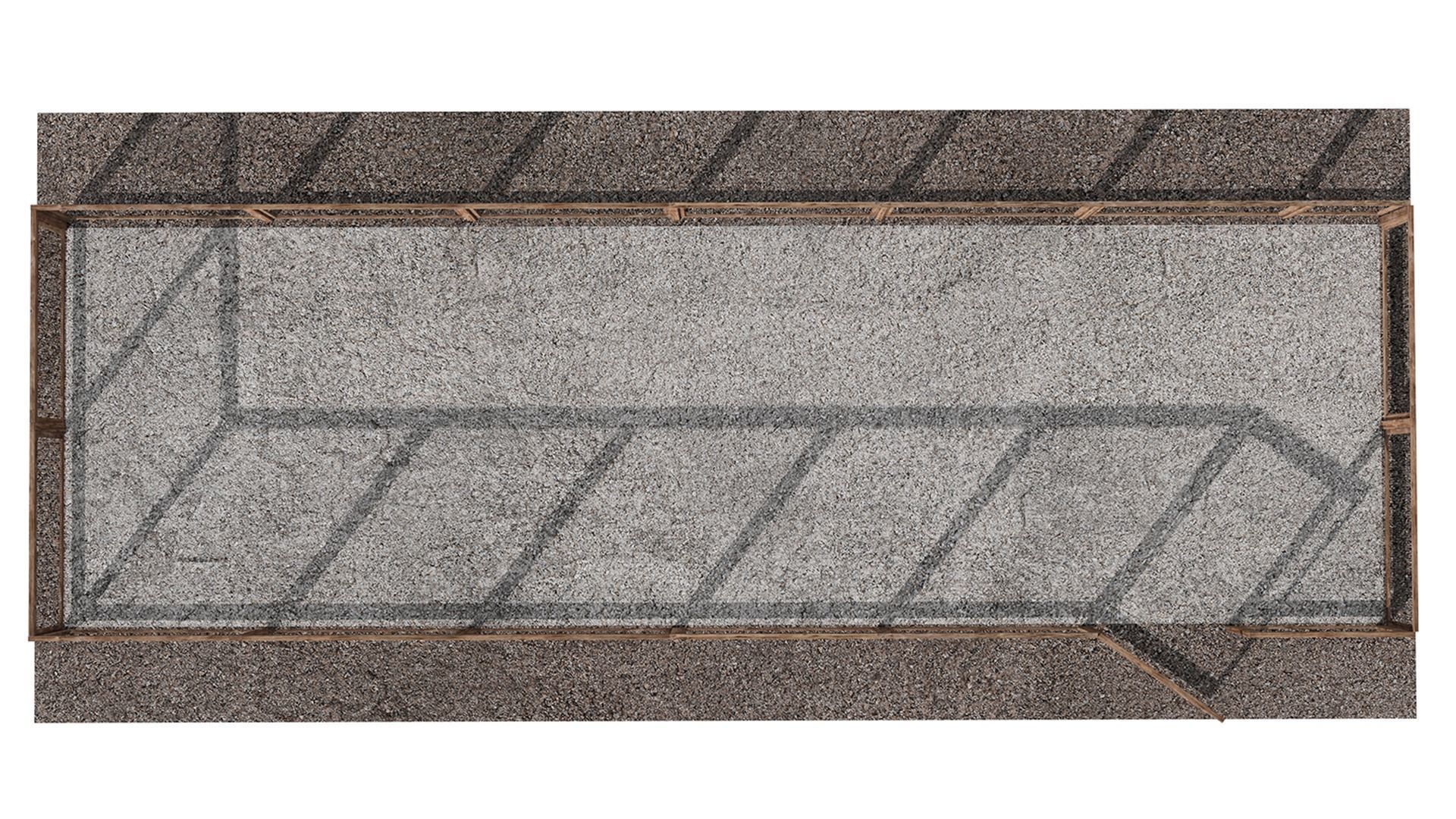 Wooden fence with gravel platform Low-poly 3D model_9