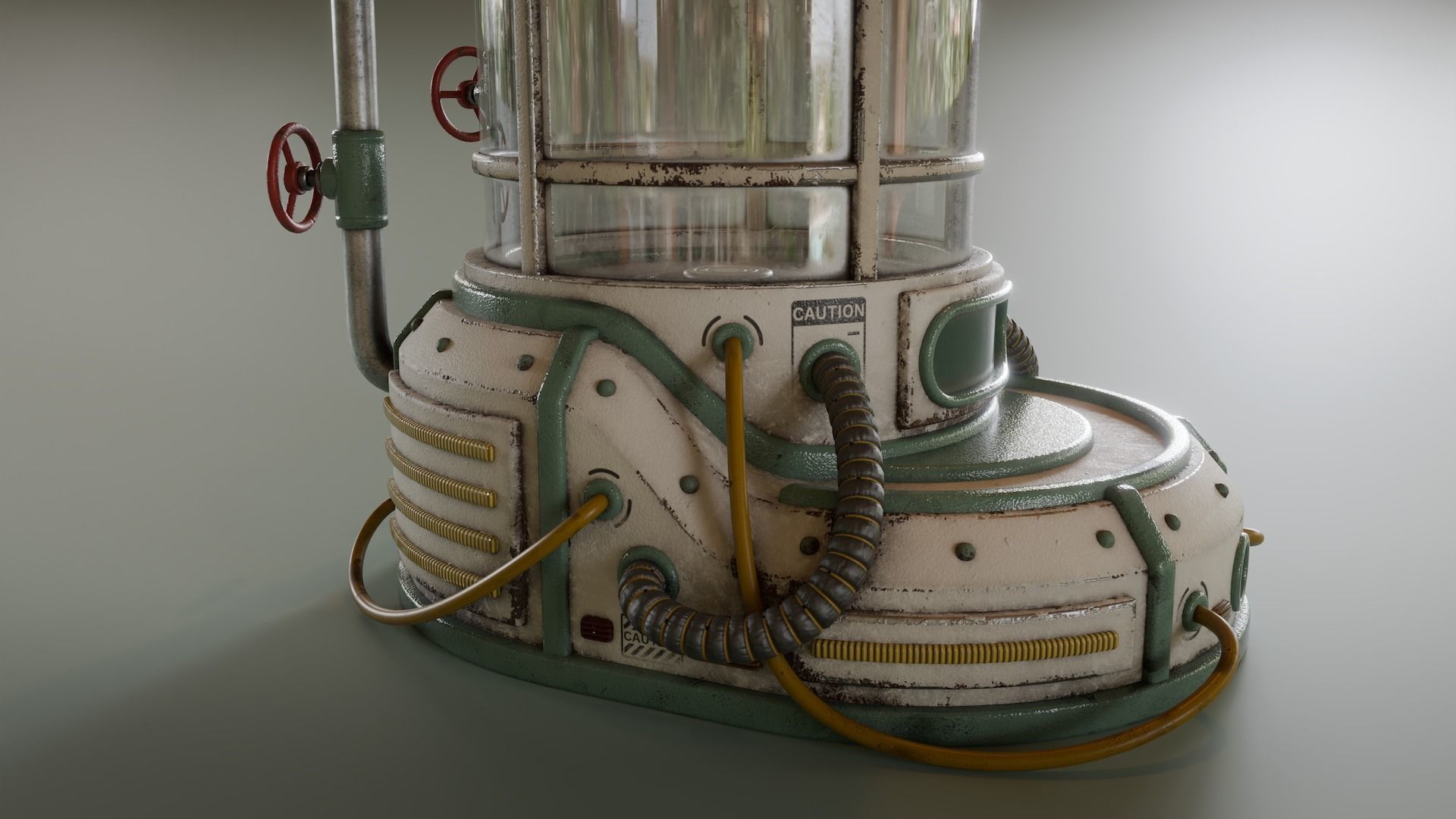 Cryogenic Hibernation Capsule Low-poly 3D model_7