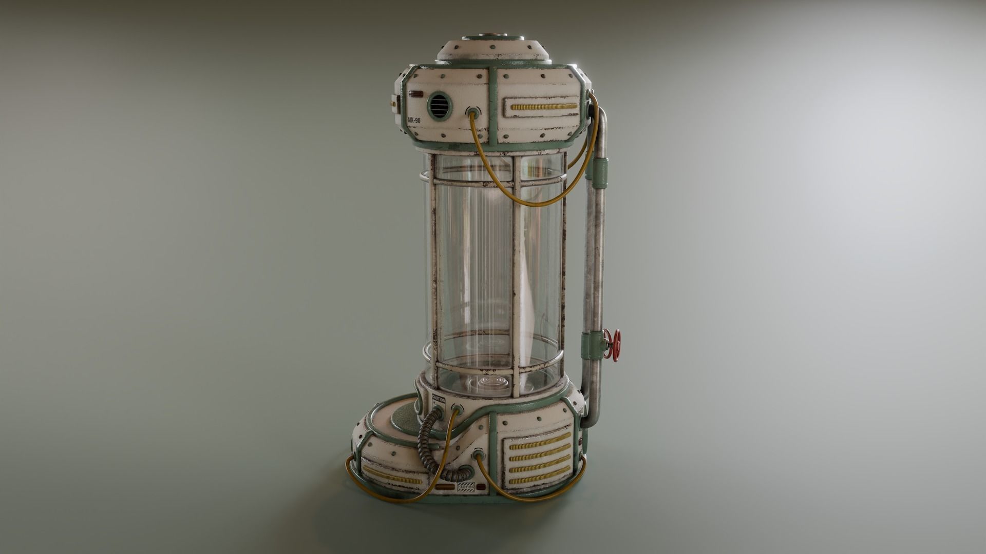 Cryogenic Hibernation Capsule Low-poly 3D model_5