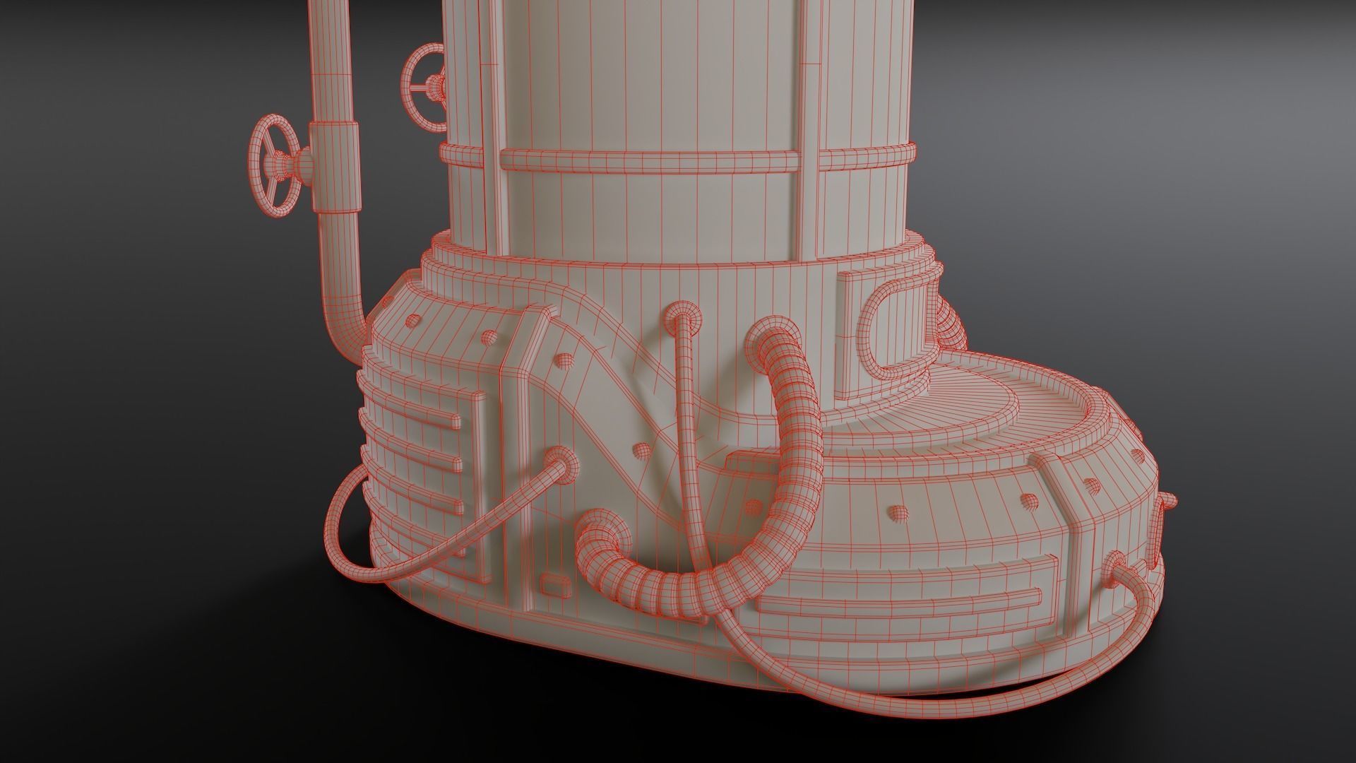 Cryogenic Hibernation Capsule Low-poly 3D model_8