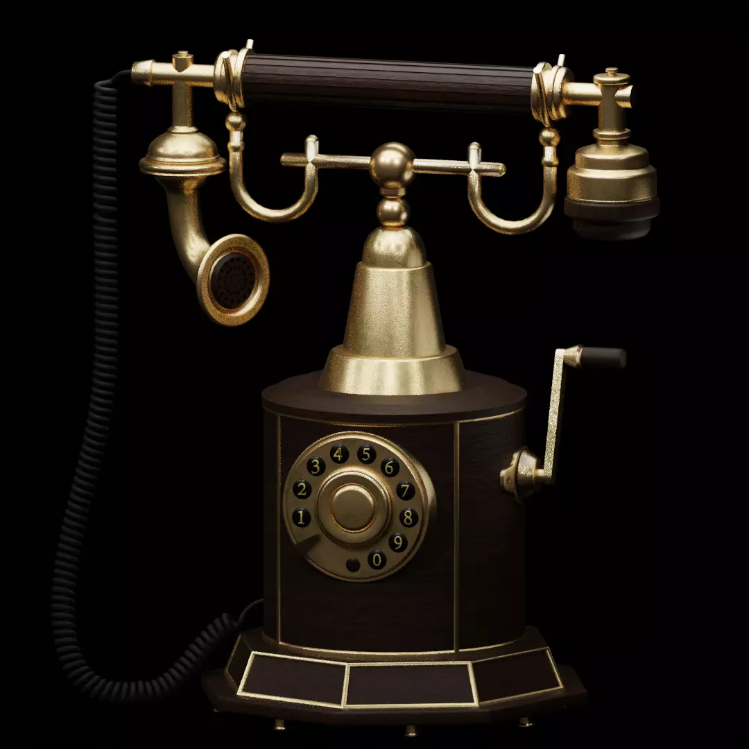 Telephone 3D model_0