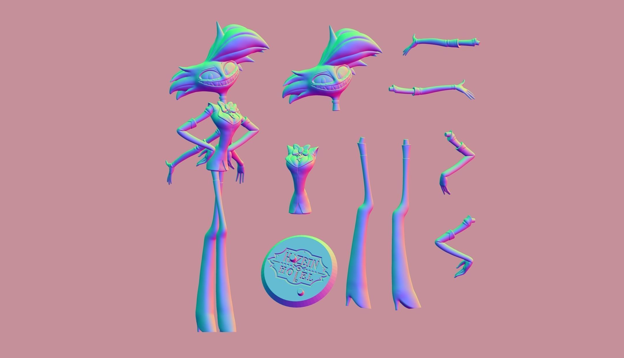 Angel Dust Hazbin Hotel 3D print model_5