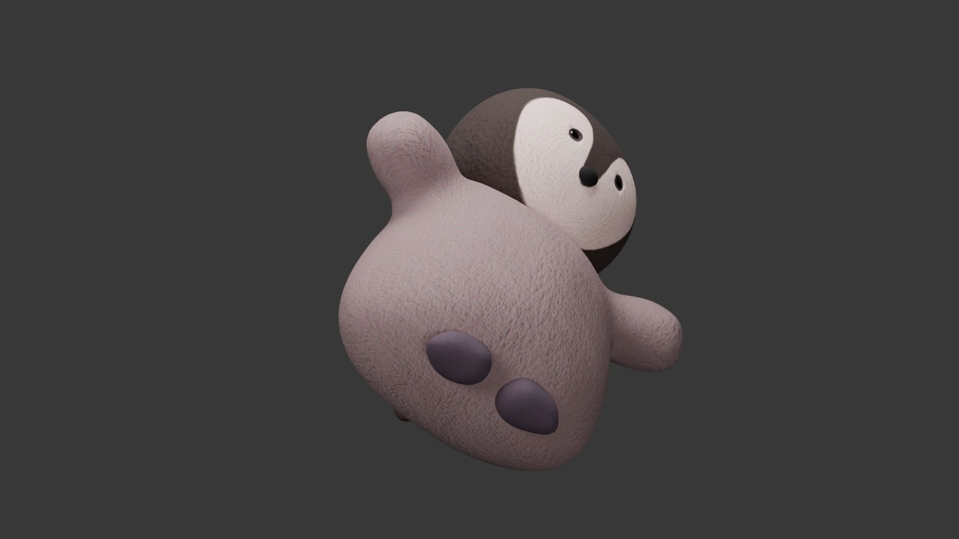 Penguin Soft Toy Low-poly 3D model_4