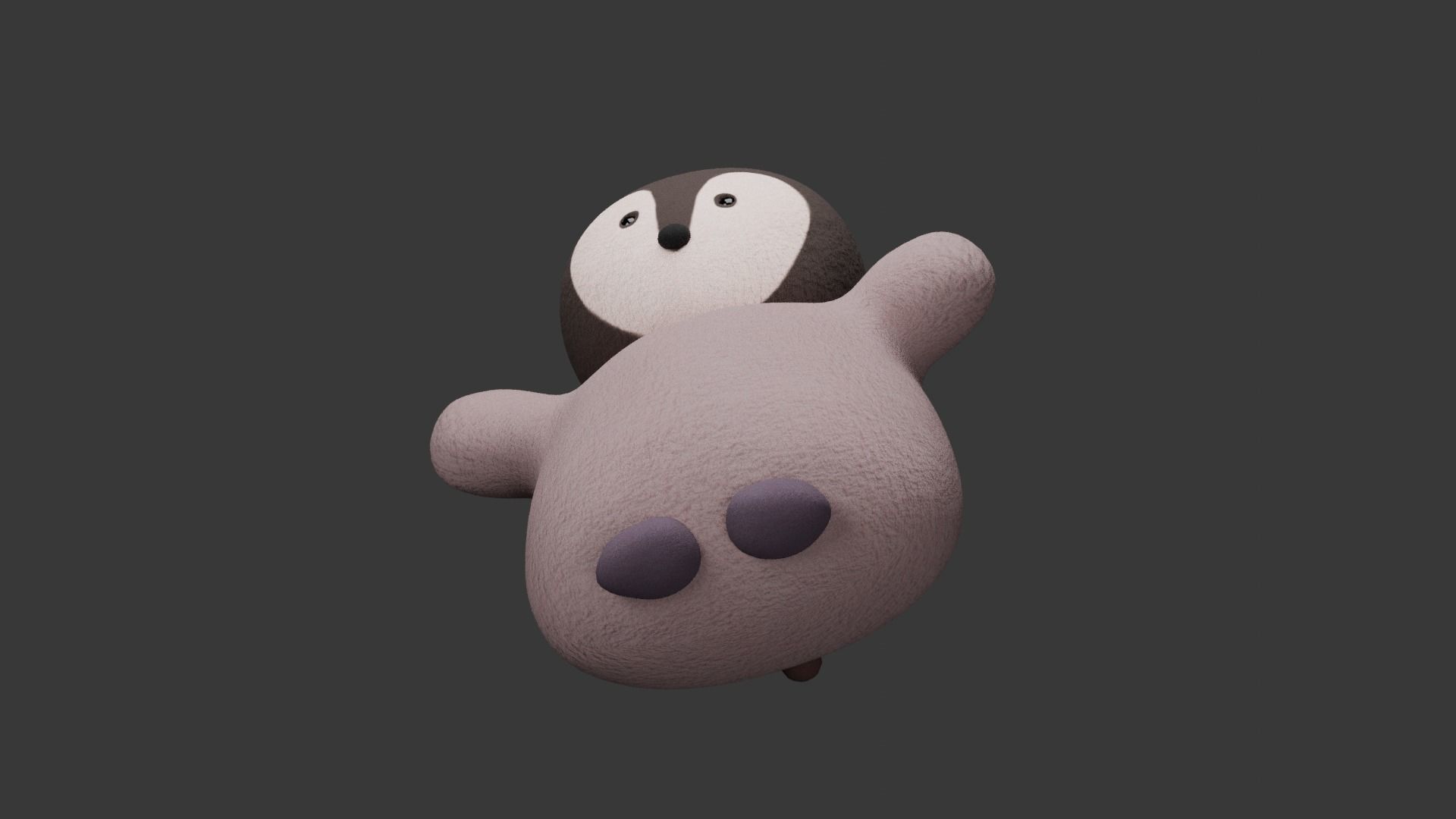 Penguin Soft Toy Low-poly 3D model_3