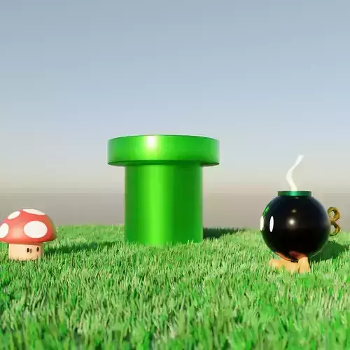 Mario Characters 3D Diorama