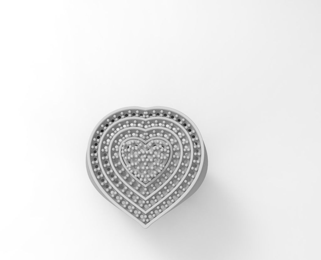 anillo corazon  3D print model_4