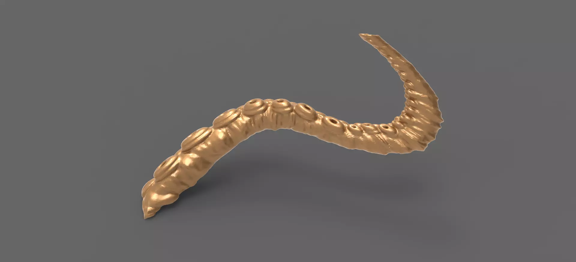 Cthulhu tentacle Low-poly 3D model_0