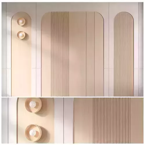 Wall Arc panel 01 3D model