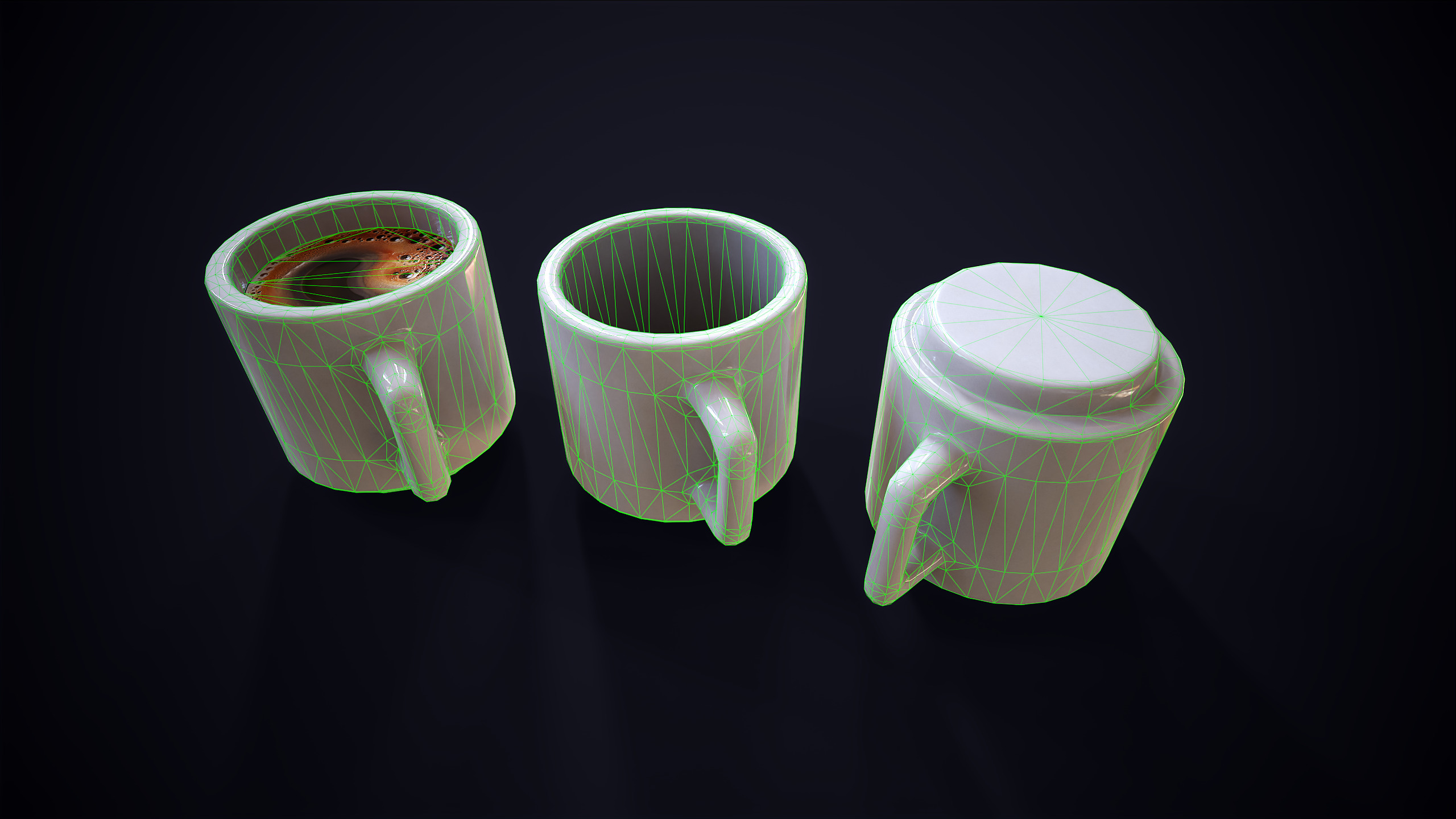 Coffee machine Low-poly 3D model_18