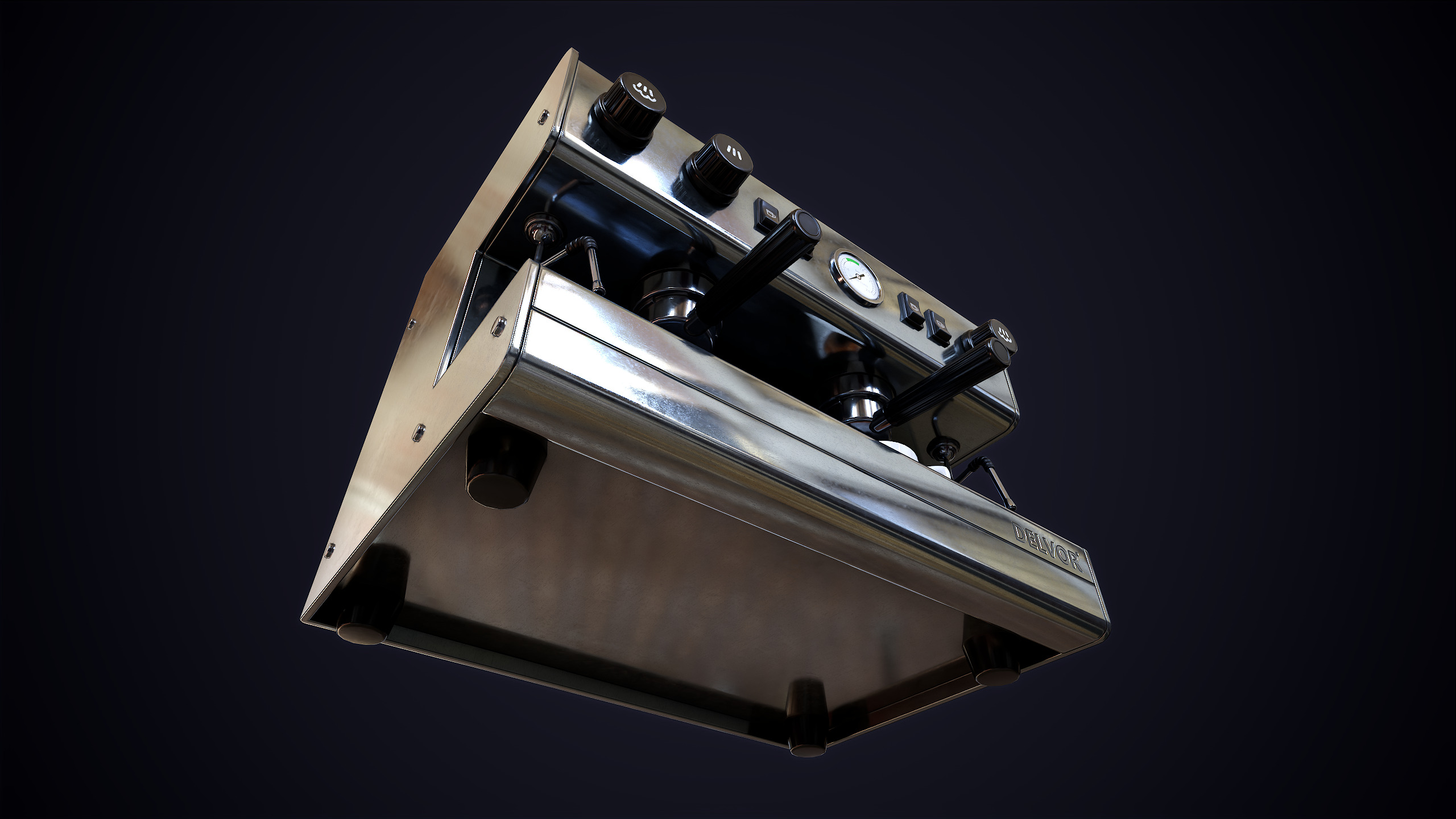 Coffee machine Low-poly 3D model_11