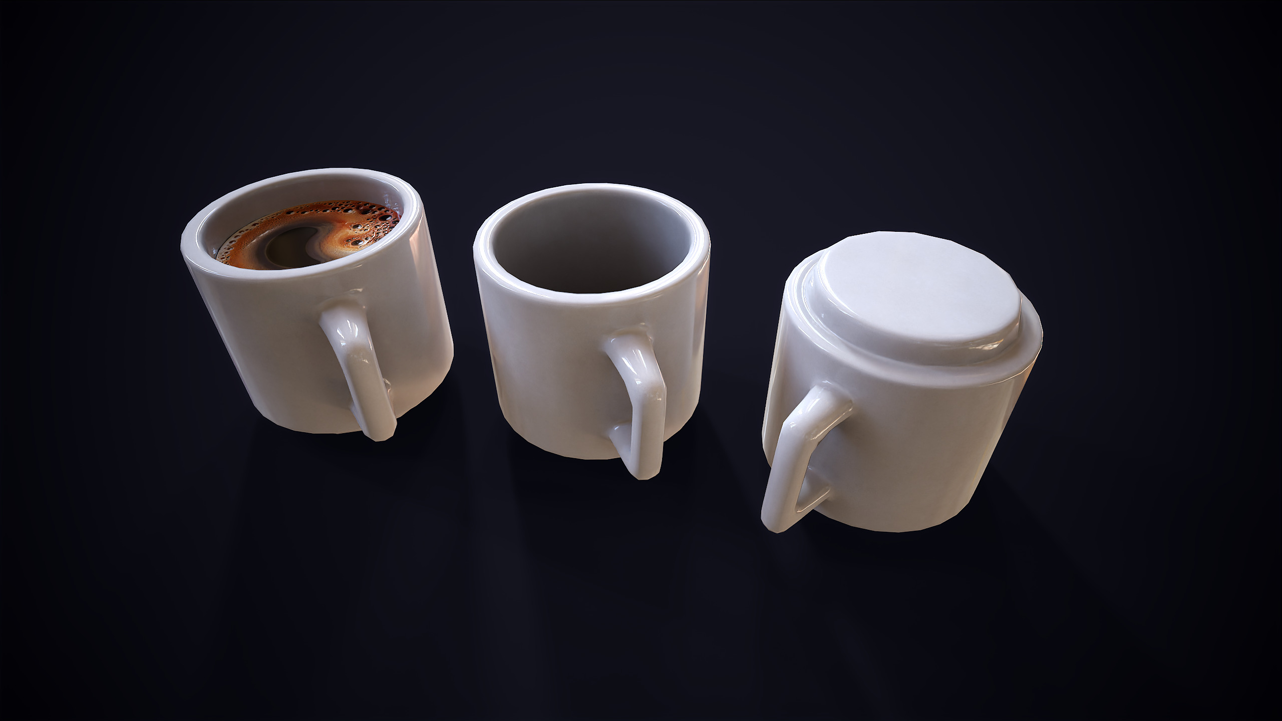 Coffee machine Low-poly 3D model_14