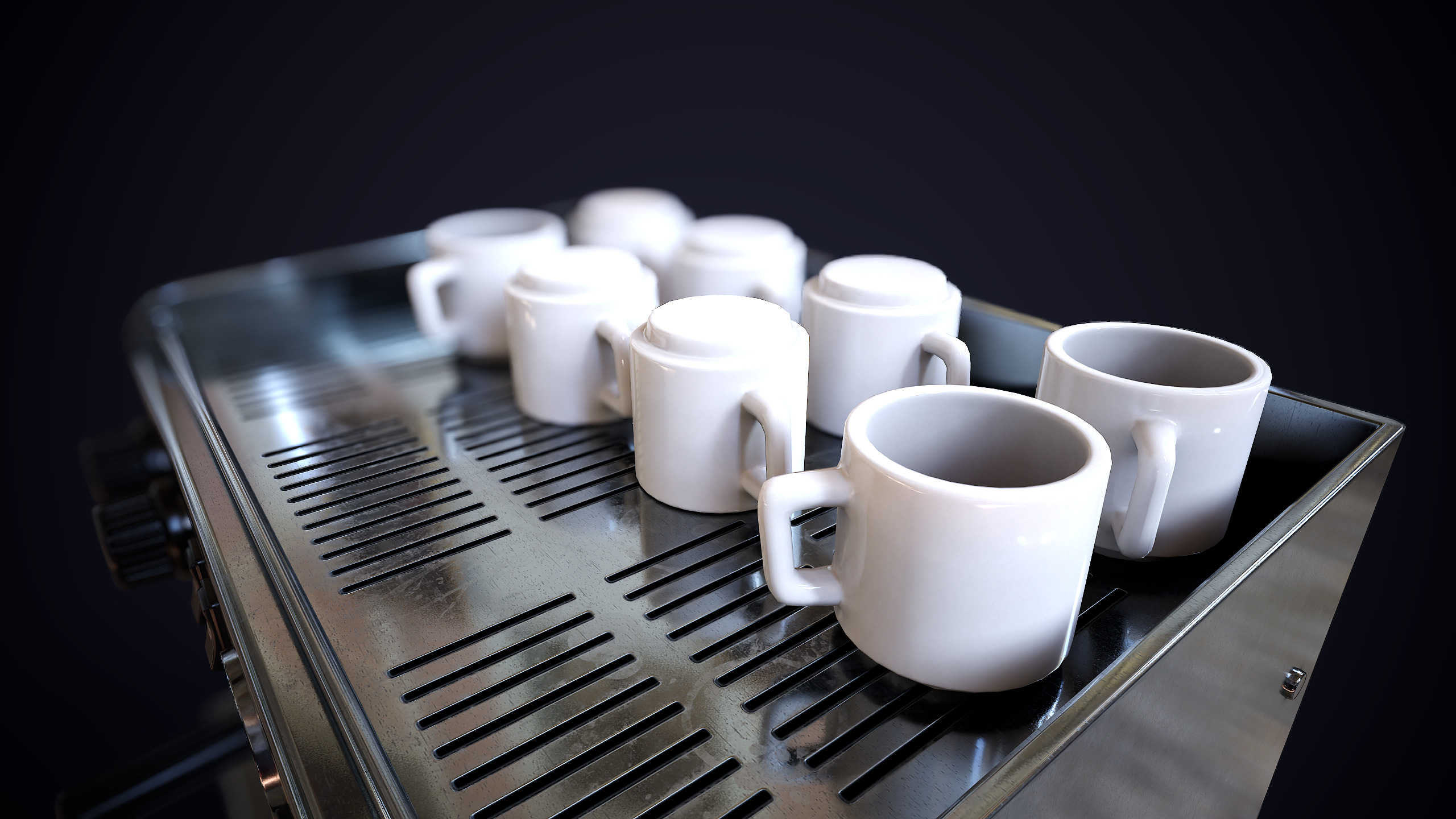 Coffee machine Low-poly 3D model_8