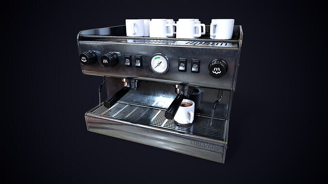 Coffee machine Low-poly 3D model