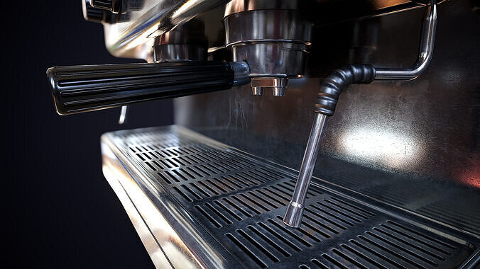 Coffee machine Low-poly 3D model 5