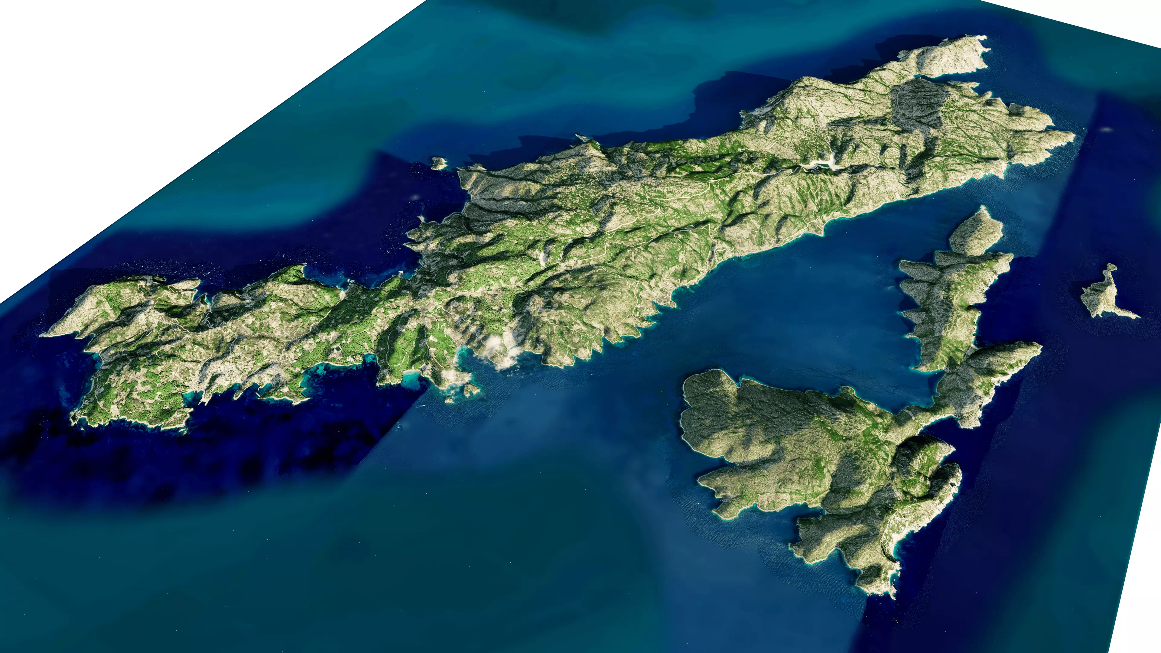 Alonnisos island 3d model terrain 3D model