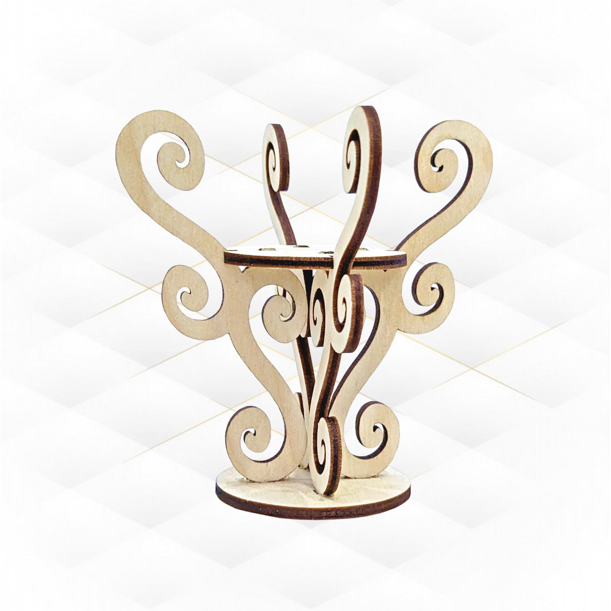 Easter Egg Holder svg dxf design laser cut 3D model 3D printable | CGTrader